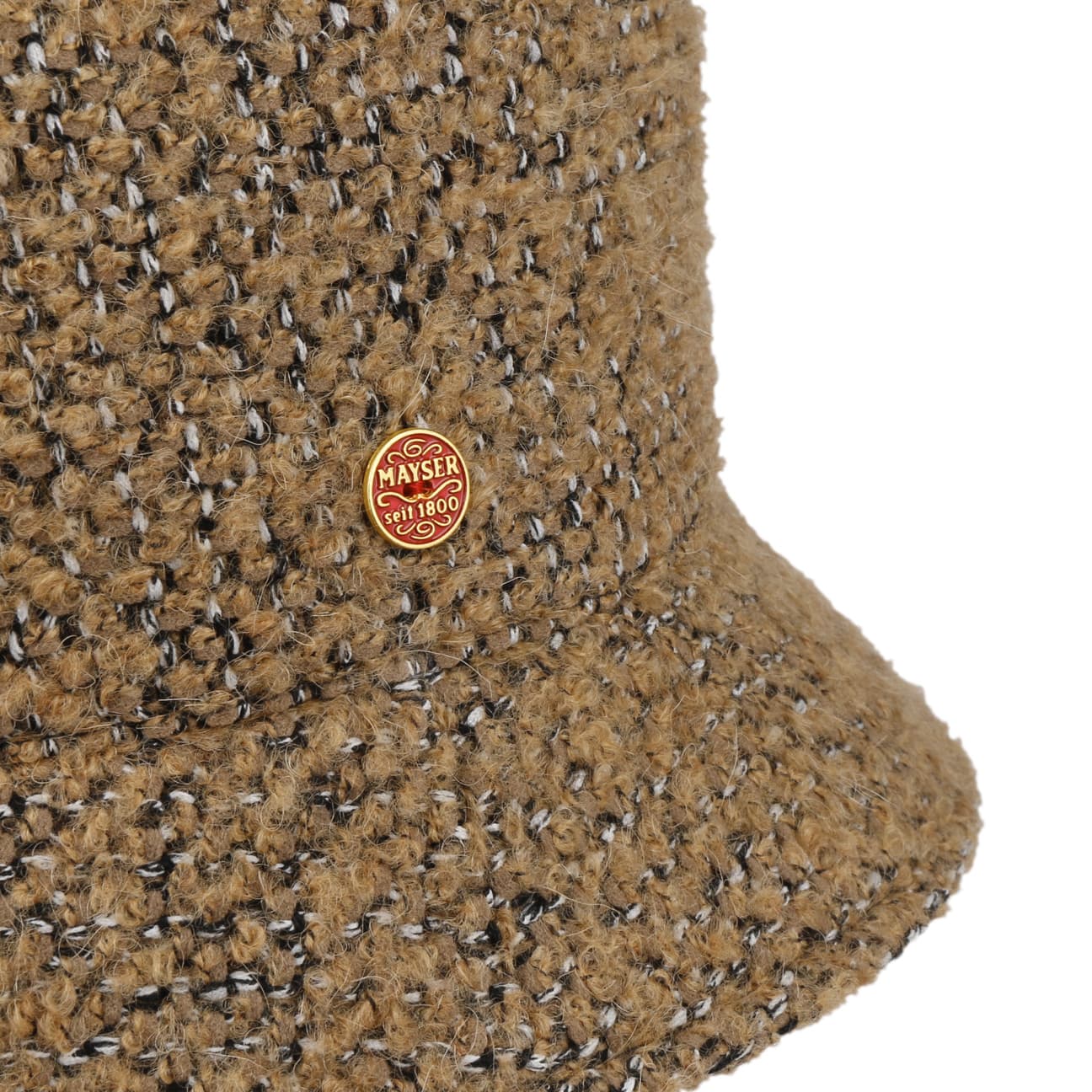 Julie Boucle Bucket Damehatt camel 4