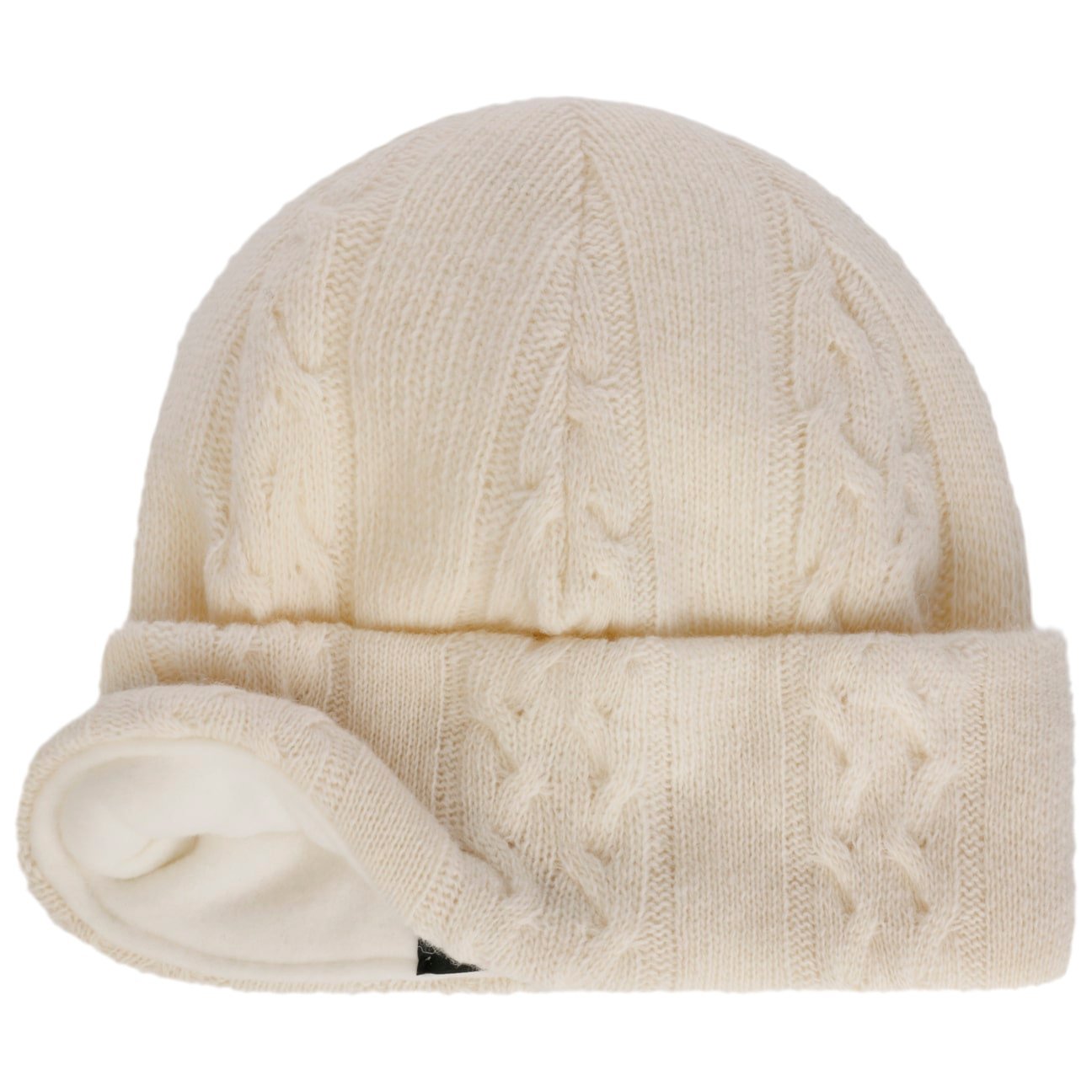 Joyce Zopfstrick Beanie cremeweiß 5