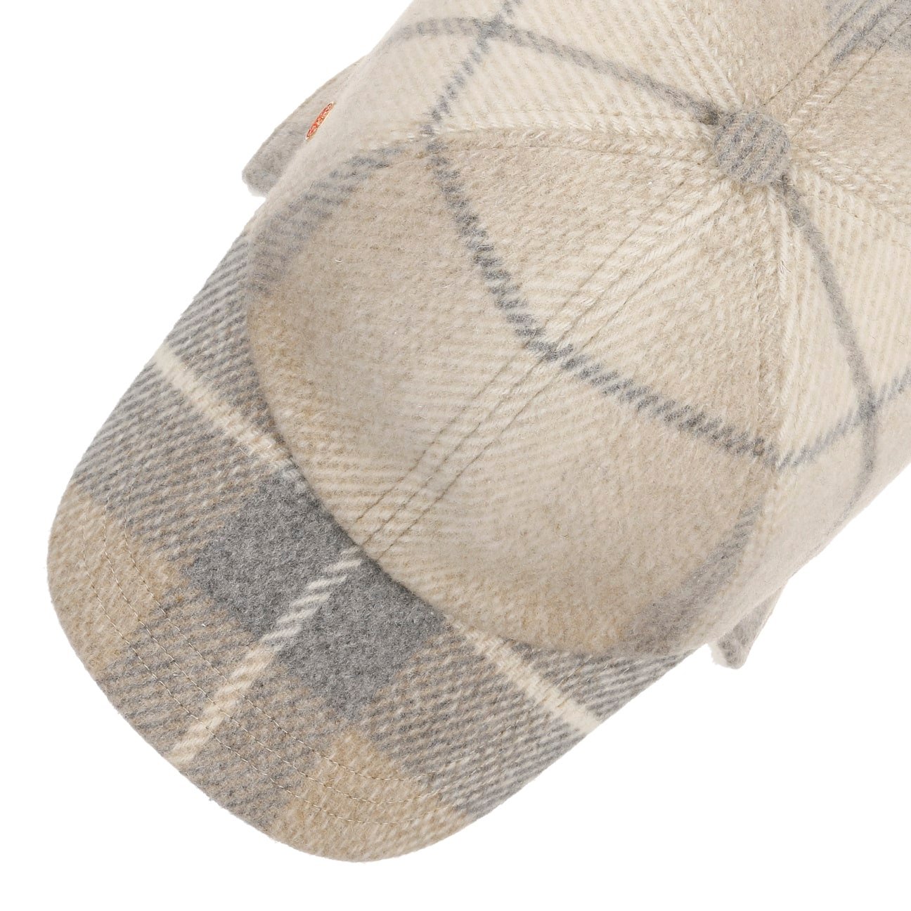 Casquette à carreaux Taja avec oreillettes beige-grau 4