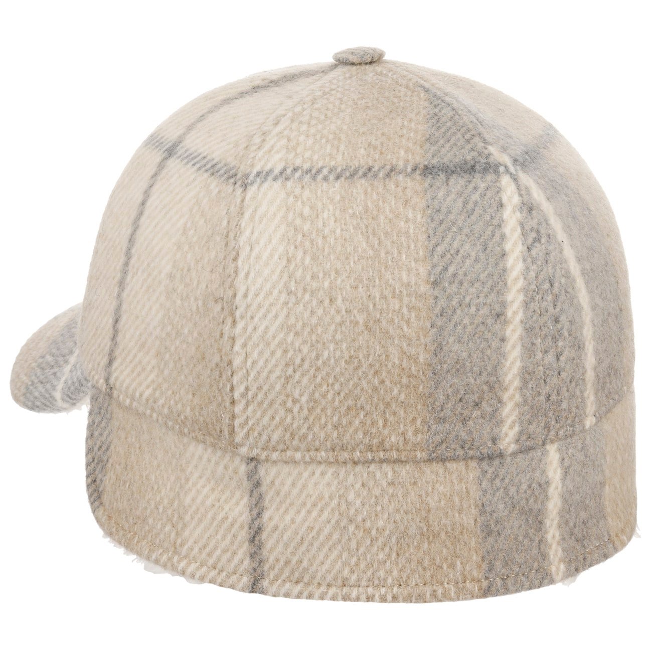 Casquette à carreaux Taja avec oreillettes beige-grau 6