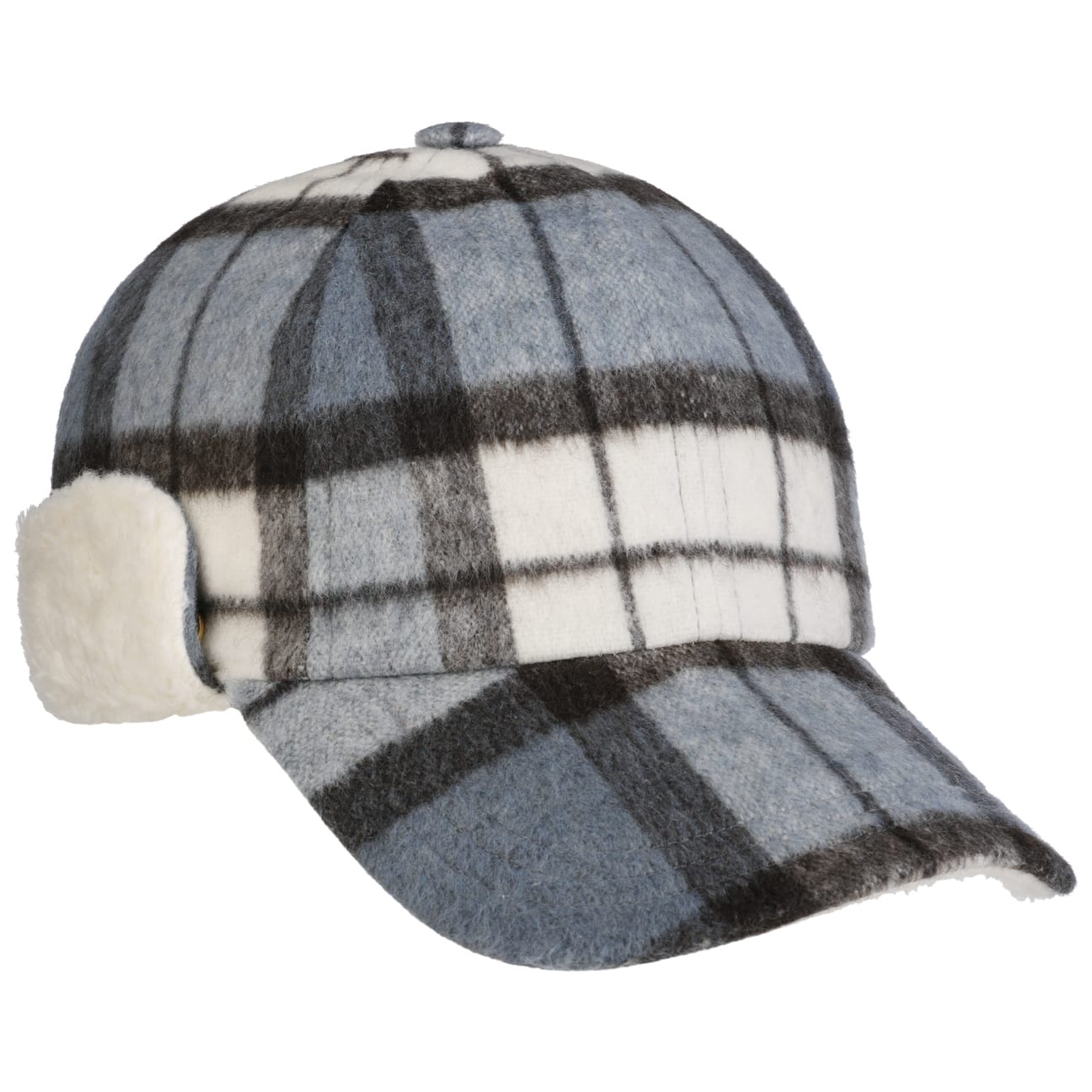 Casquette à carreaux Taja avec oreillettes schwarz-blau 16