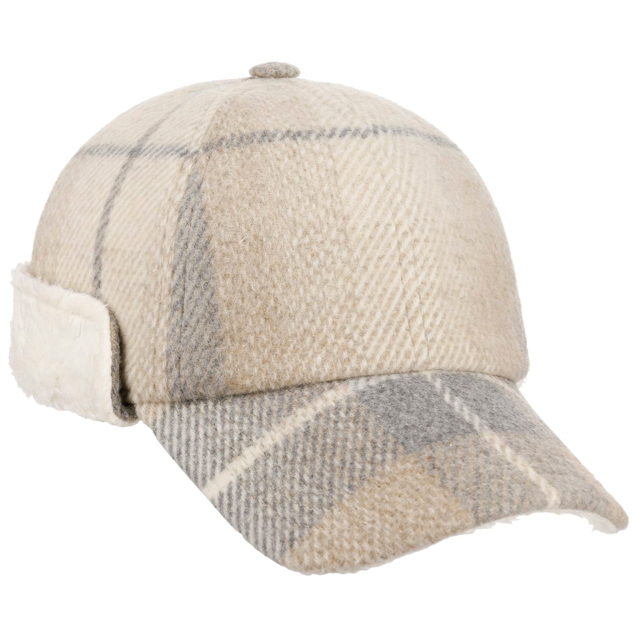 Casquette avec Protège-Oreilles Taja Check beige-grau 9