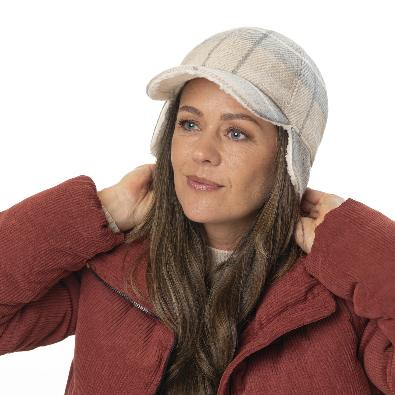 Casquette à carreaux Taja avec oreillettes Modell 2