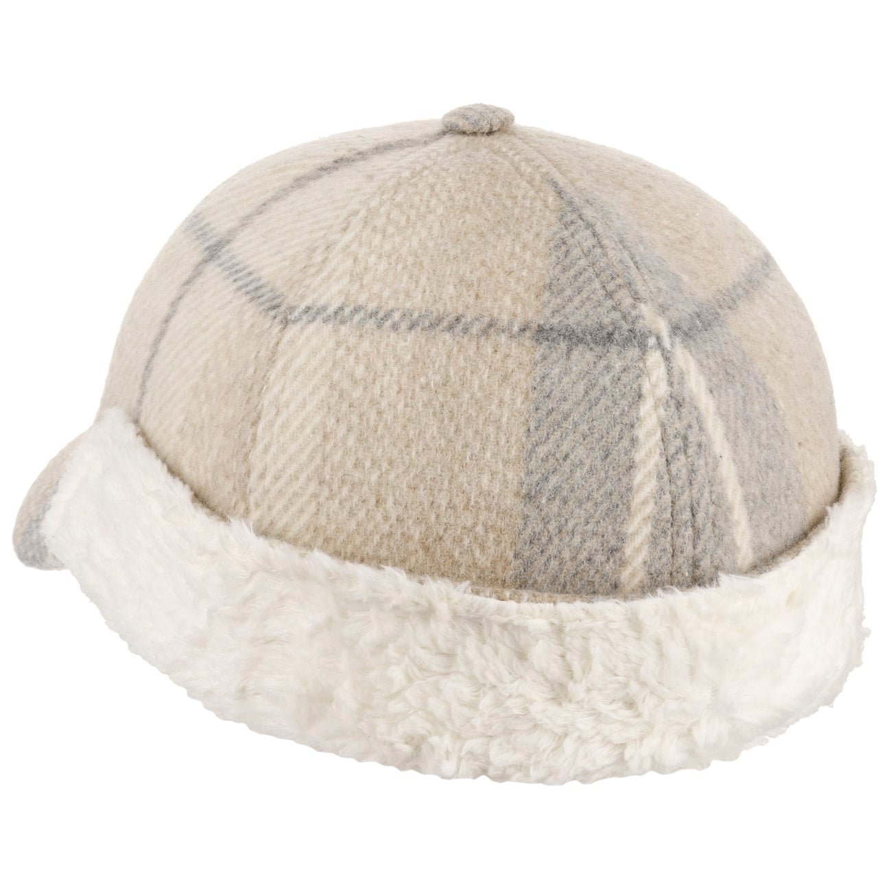 Casquette avec Protège-Oreilles Taja Check beige-grau 10
