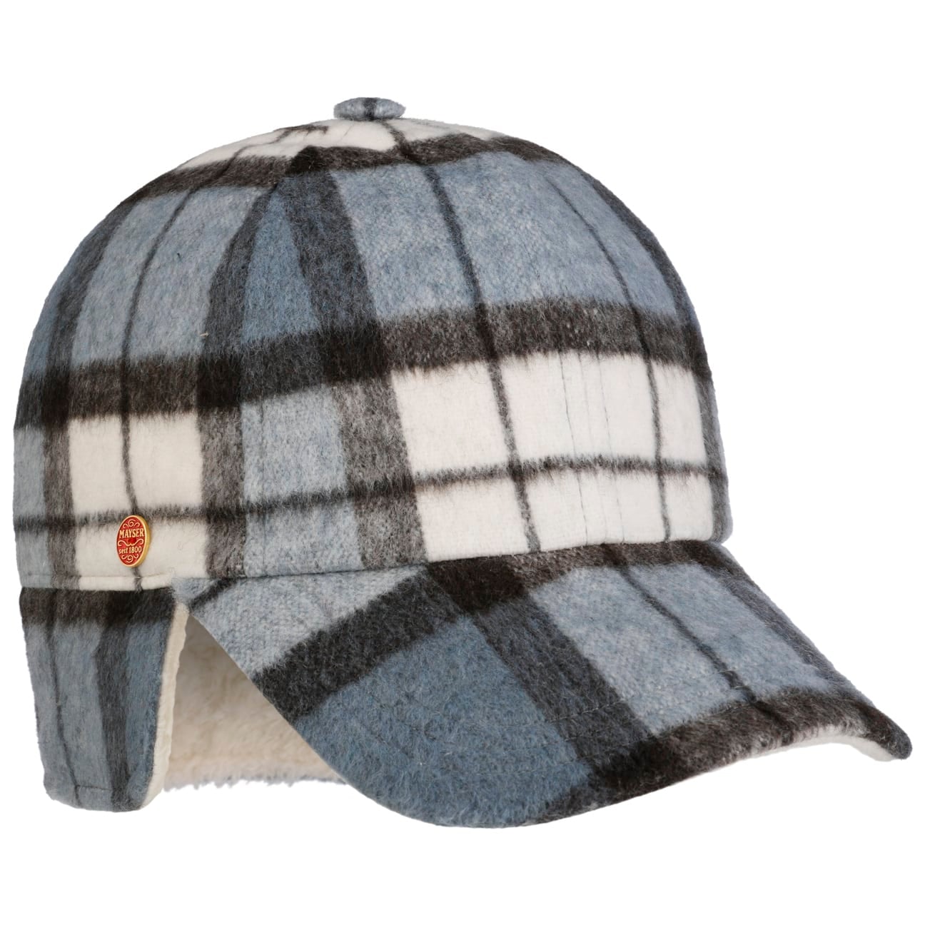 Casquette avec Protège-Oreilles Taja Check schwarz-blau 11