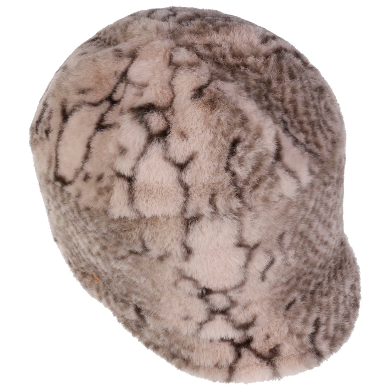Fijara Newsboy Cap i Fuskepels rosa 3