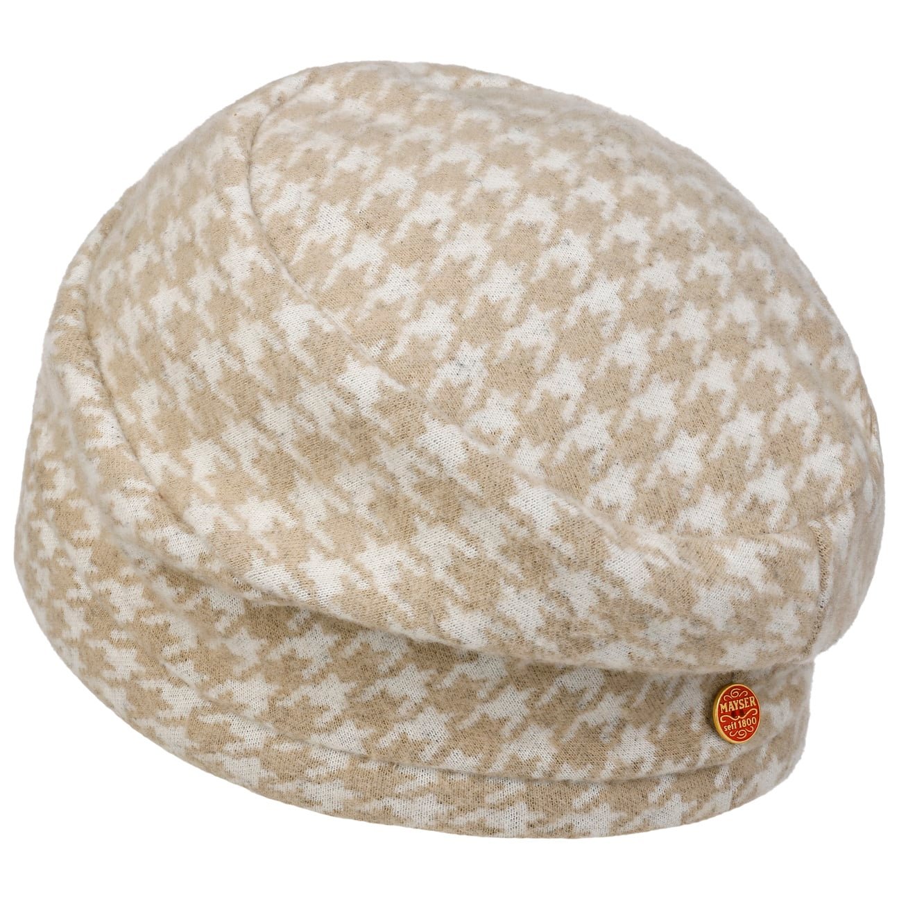 Klara Jersey Houndstooth Turban beige 4