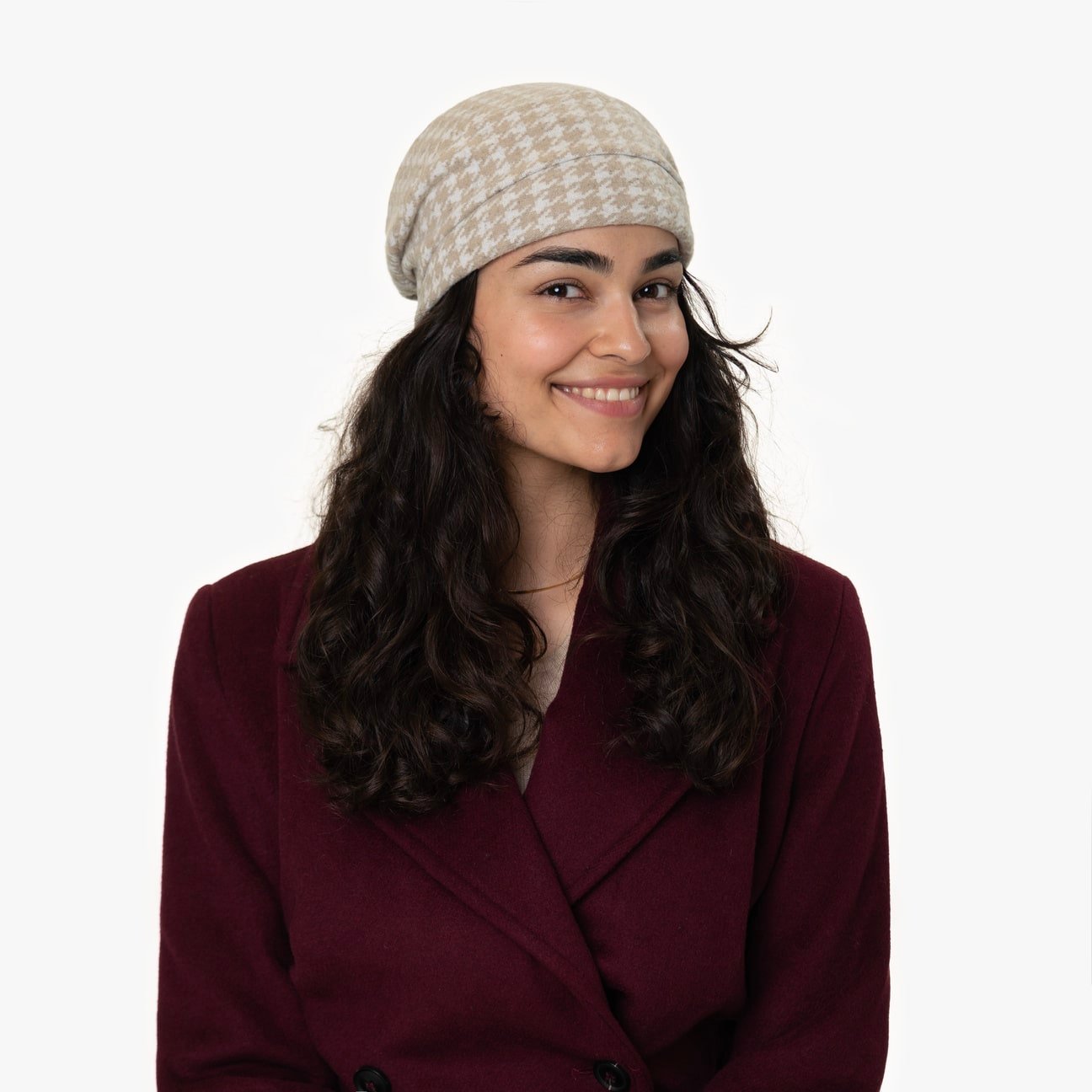 Klara Jersey Houndstooth Turban Modell 1