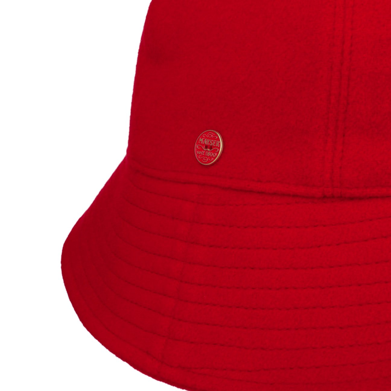 Chapeau en laine Gerda Pascal Asym Brim rot 17