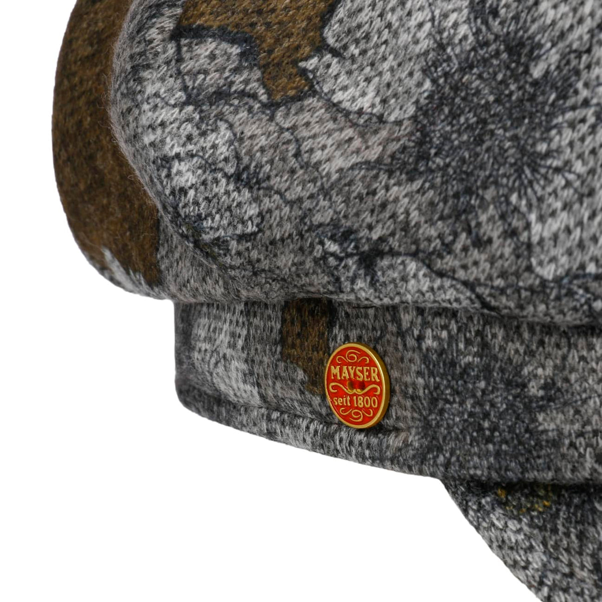Cia Winter Flowers Newsboy Cap grau-meliert 5