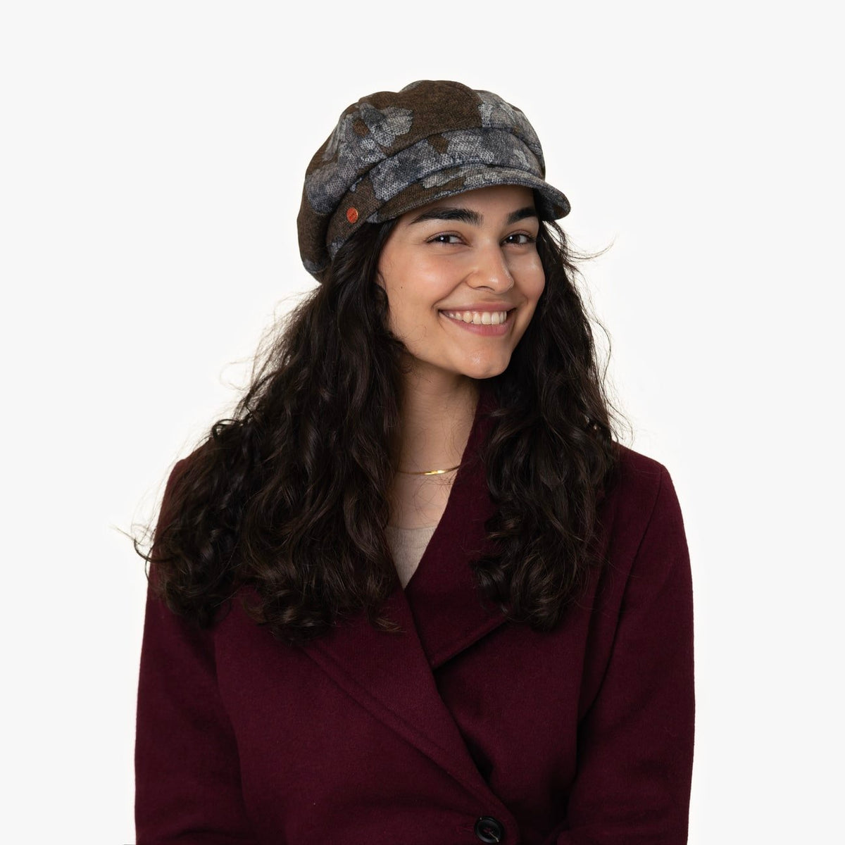 Cia Winter Flowers Newsboy Cap Modell 1