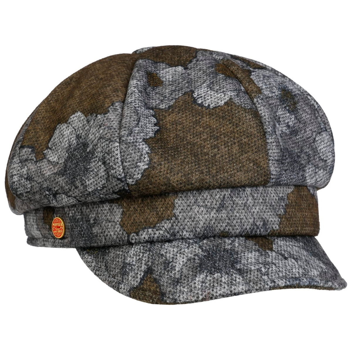 Cia Winter Flowers Newsboy Cap grau-meliert 2