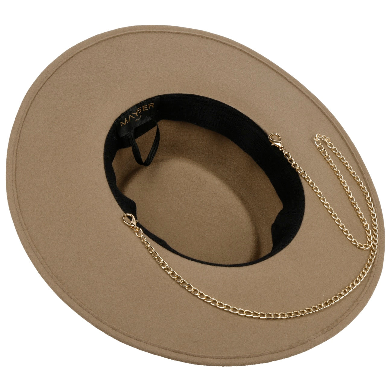 Soft Wool Ladies' Hat With Chin Strap beige 5