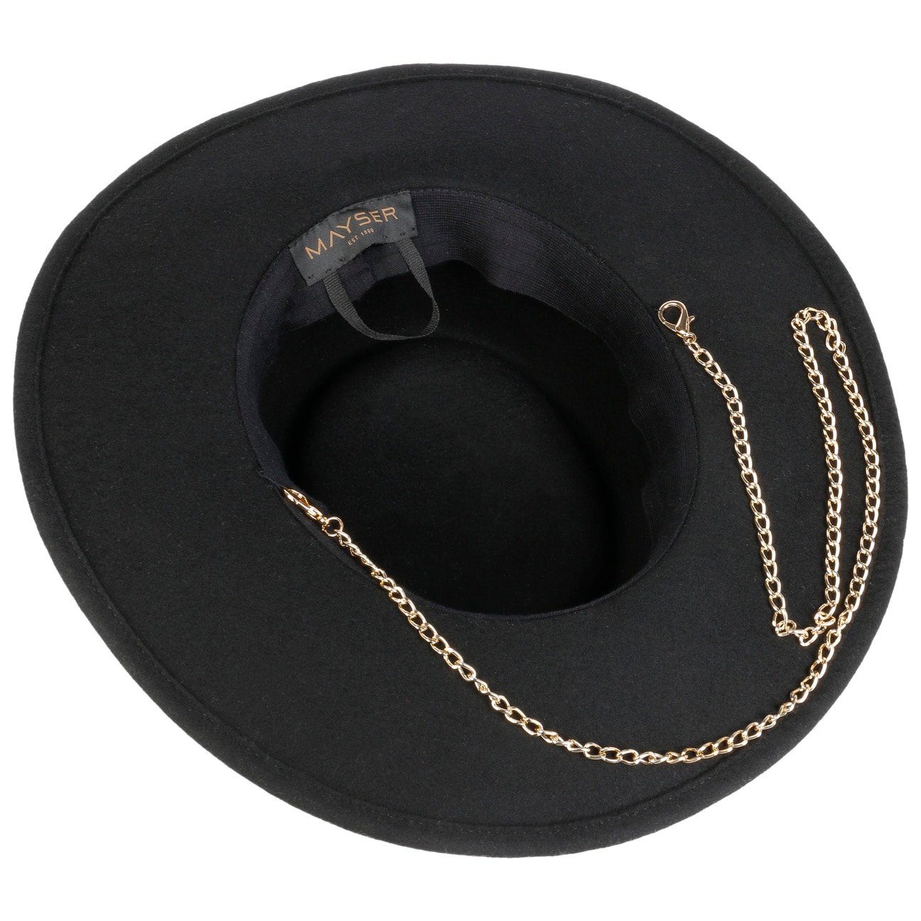 Soft Wool Ladies' Hat With Chin Strap schwarz 10