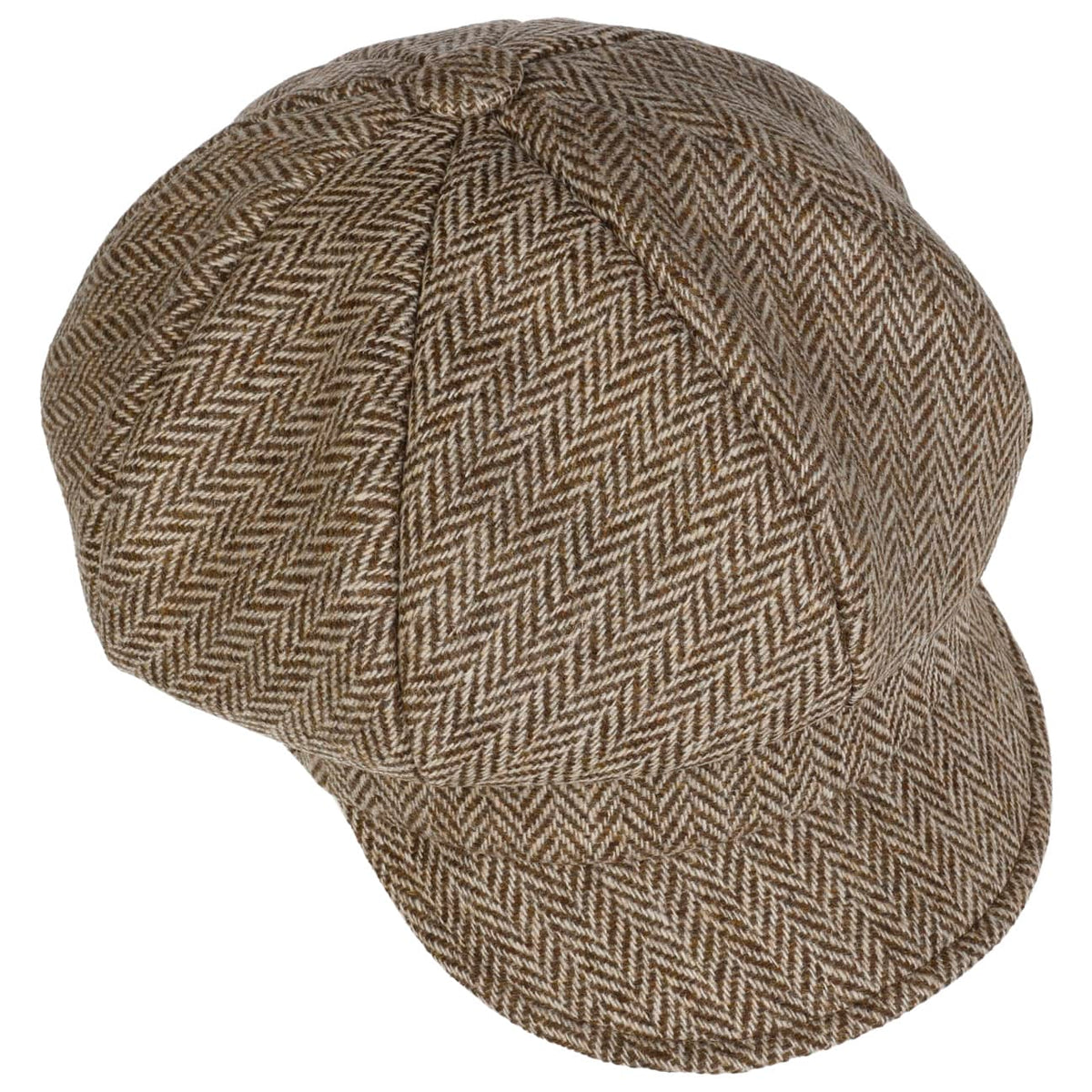 Cia Herringbone Newsboy Cap beige 3