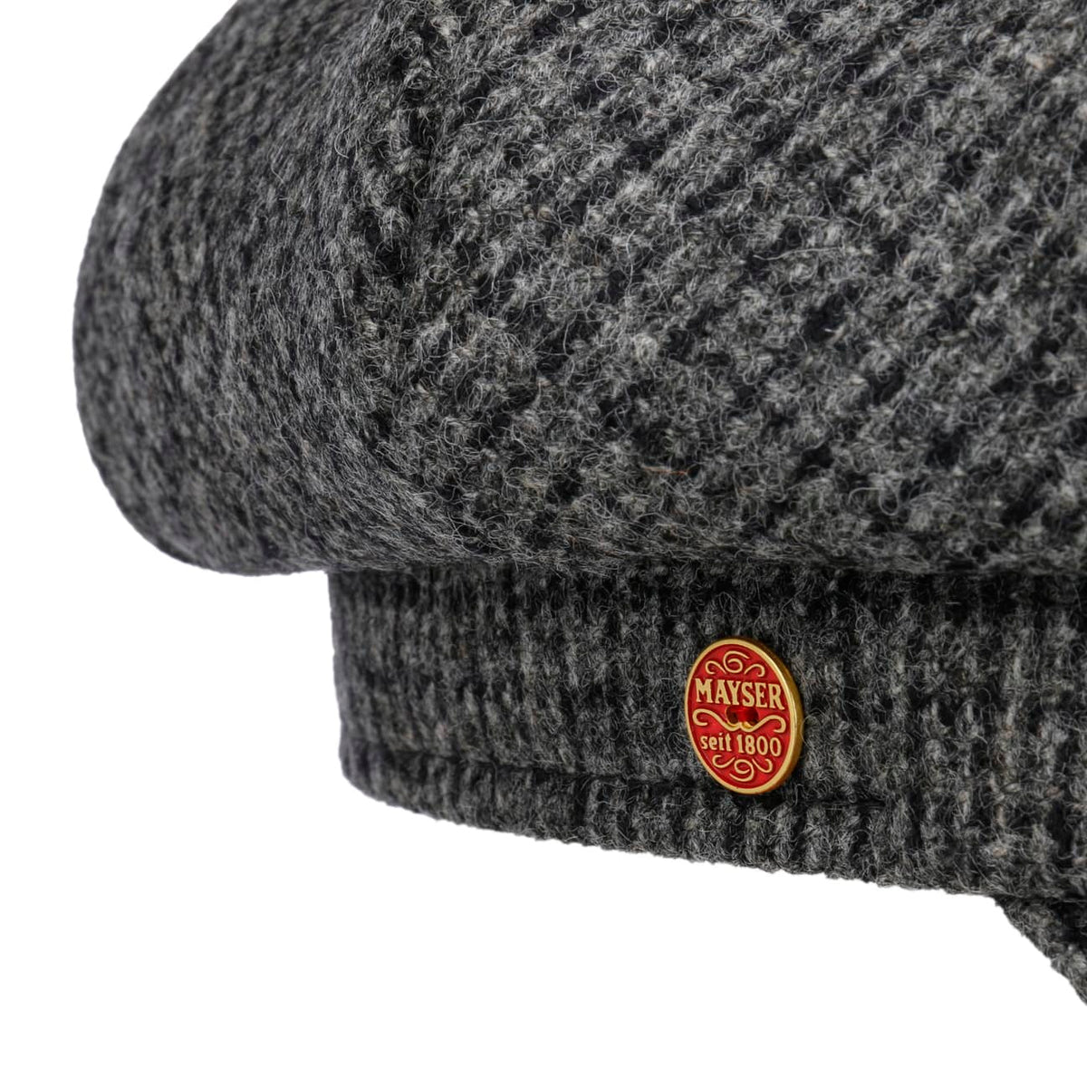 Cia Herringbone Newsboy Cap grau 9