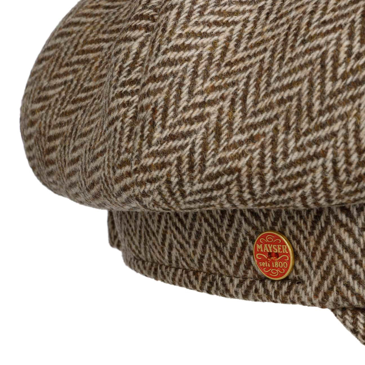 Cia Herringbone Newsboy Cap beige 5