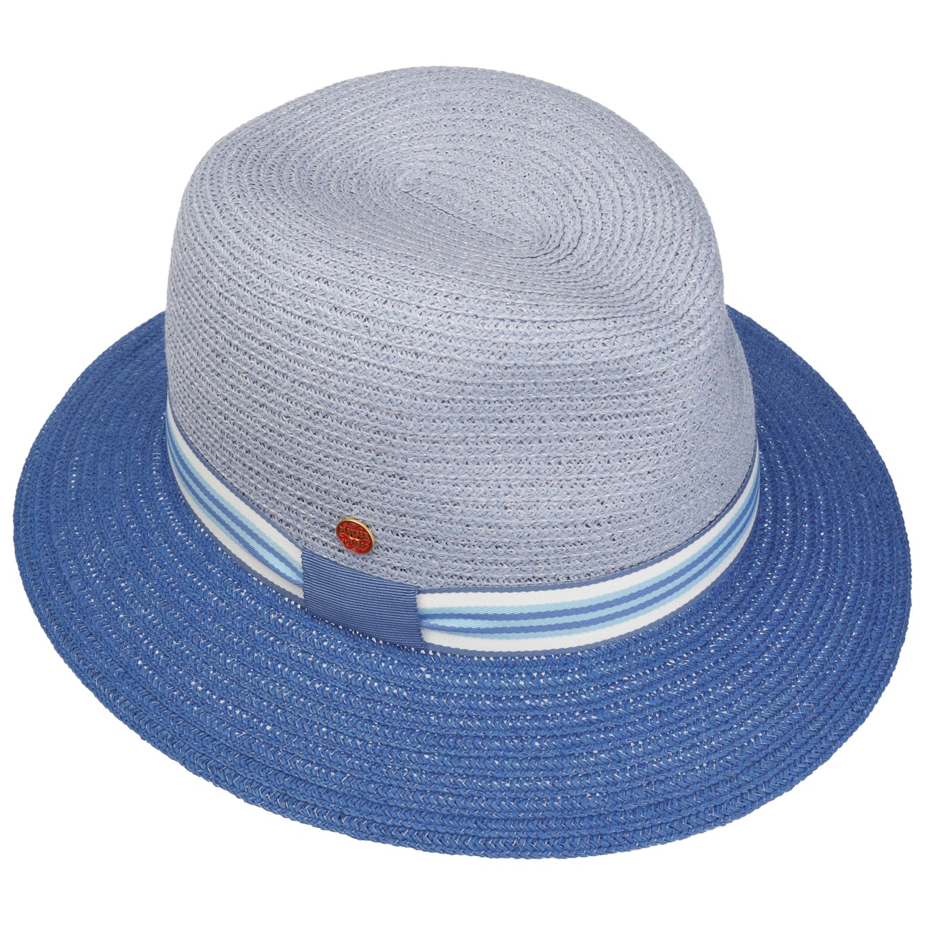 Chapeau de paille de voyageur bicolore Nane blau 7