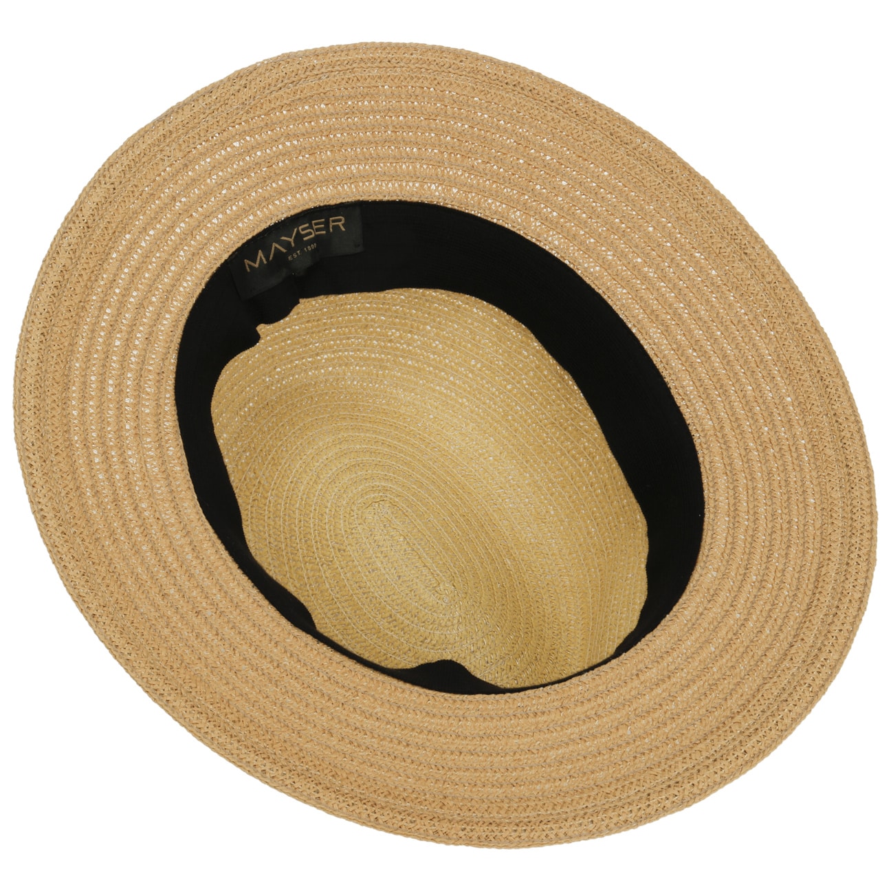 Chapeau de paille de voyageur bicolore Nane beige 4