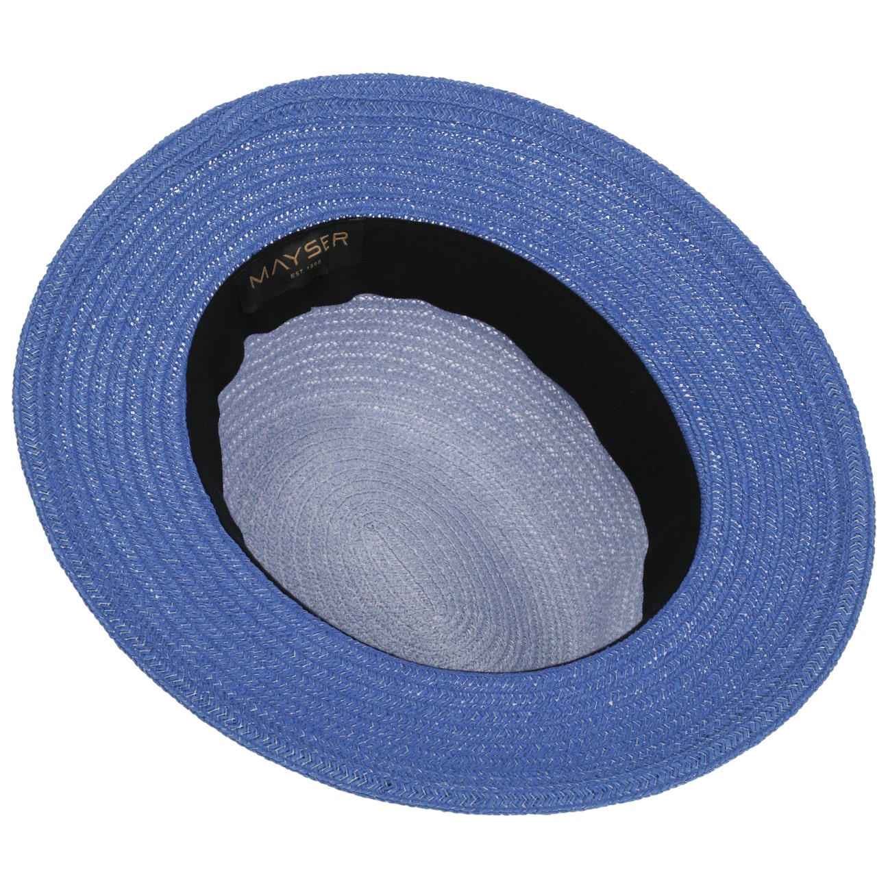 Chapeau de paille de voyageur bicolore Nane blau 8