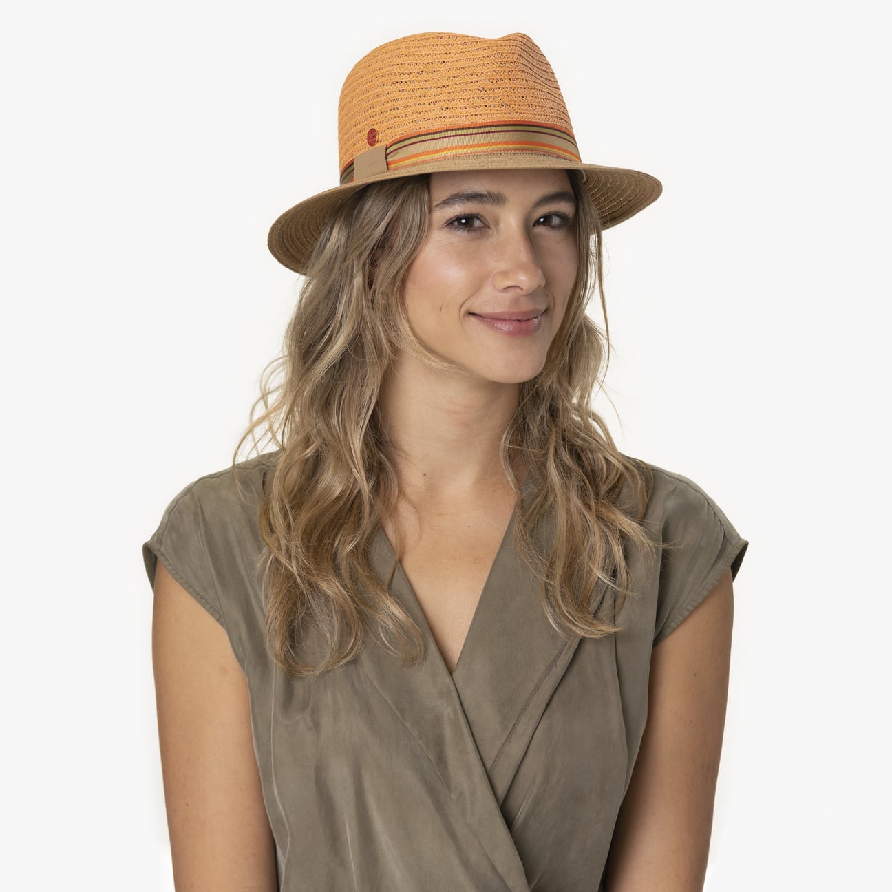 Chapeau de paille de voyageur bicolore Nane Modell 1