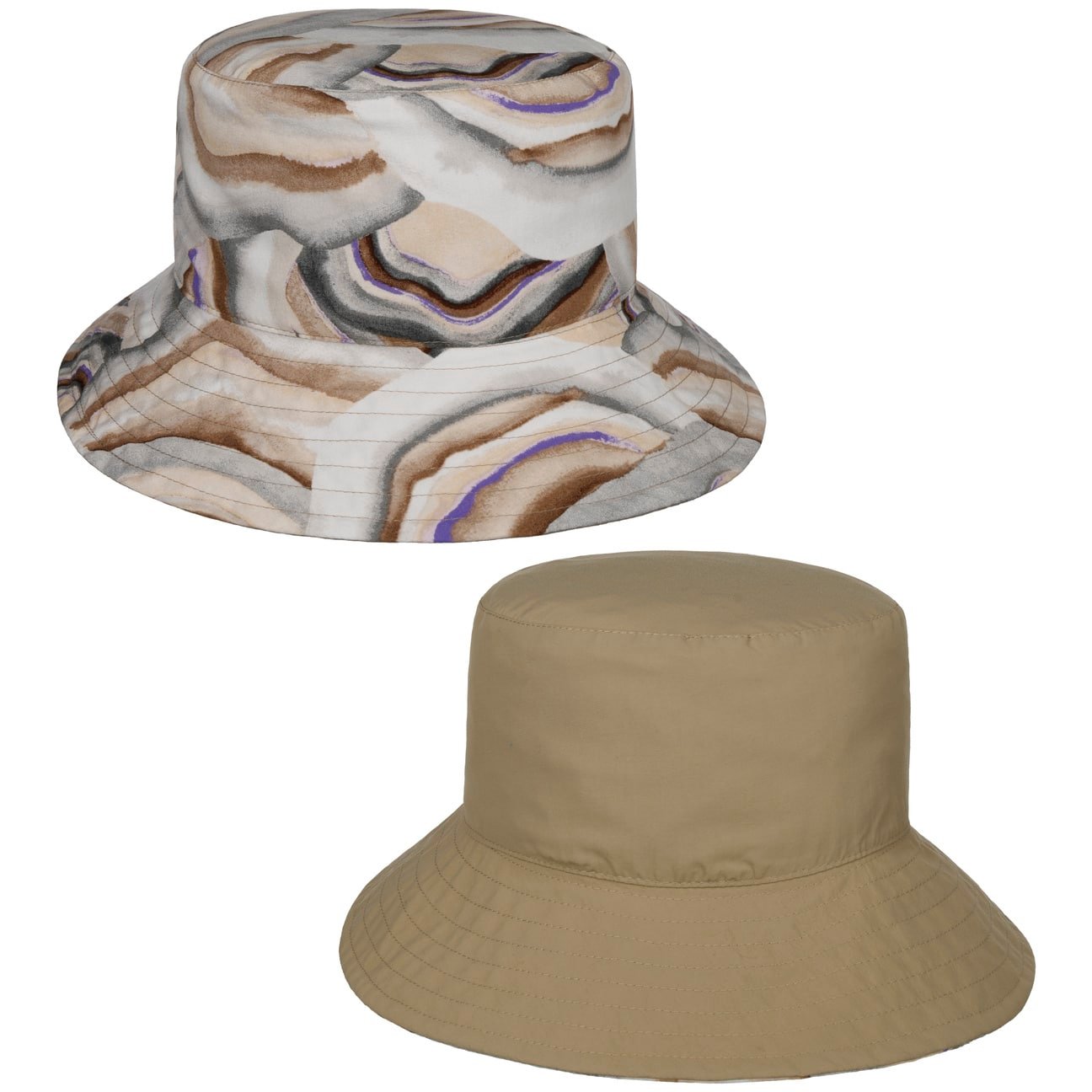 Imelda vändbar hatt med UV-skydd beige-grau 3