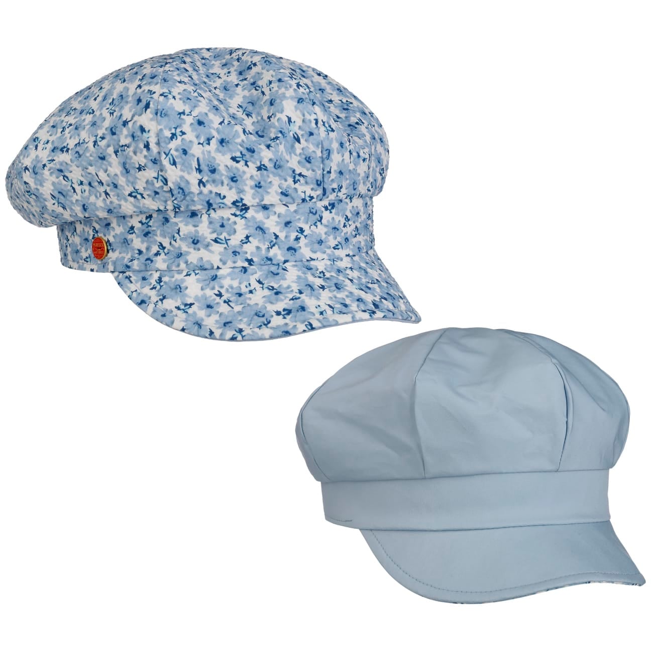 Camilla Flowers Reversible Beanie blau 1