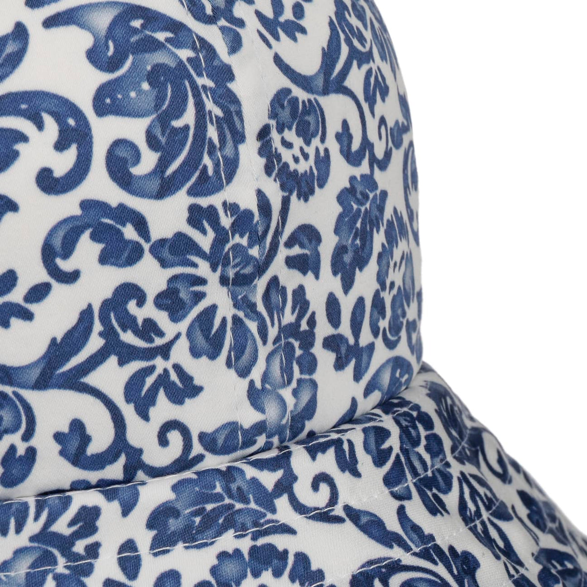 Ruth Flower Paisley Damehatt blau-weiß 6
