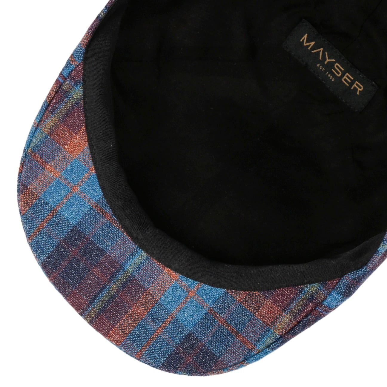 Paddy New Check Flat Cap blau 3