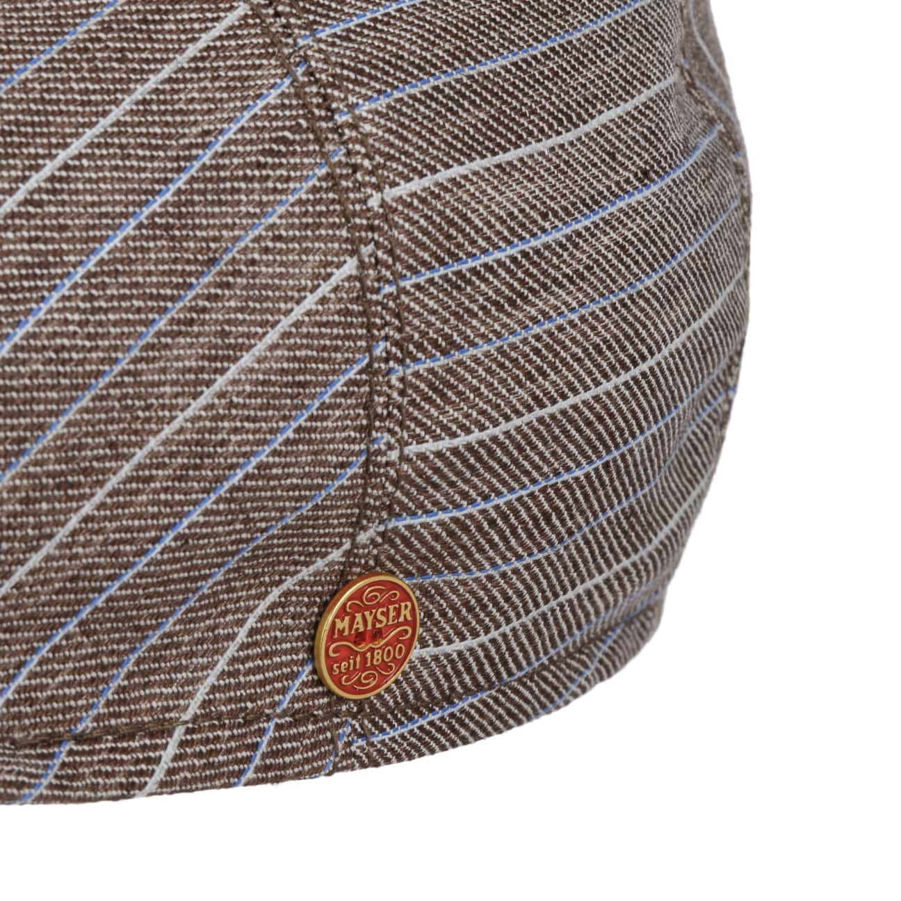 Sidney Paros Stripes Flat Cap braun 9
