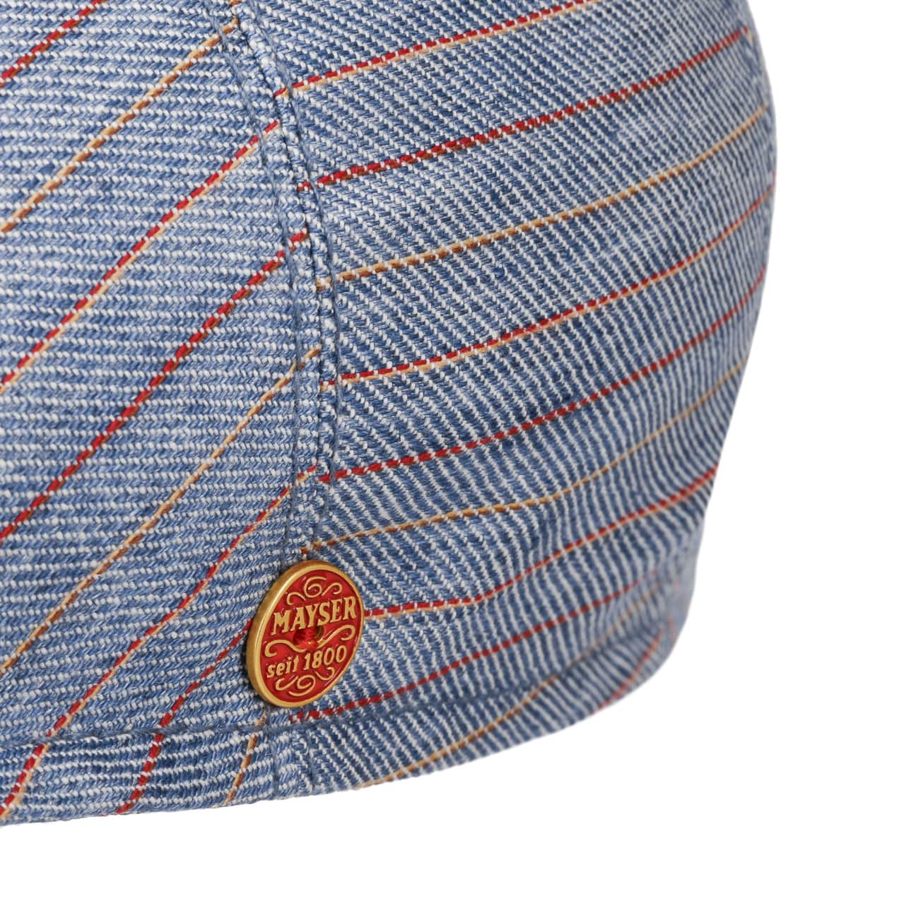 Sidney Paros Stripes Flat Cap blau 5