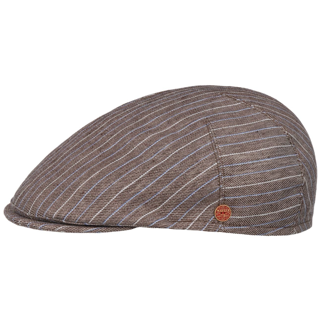 Sidney Paros Stripes Flat Cap braun 6