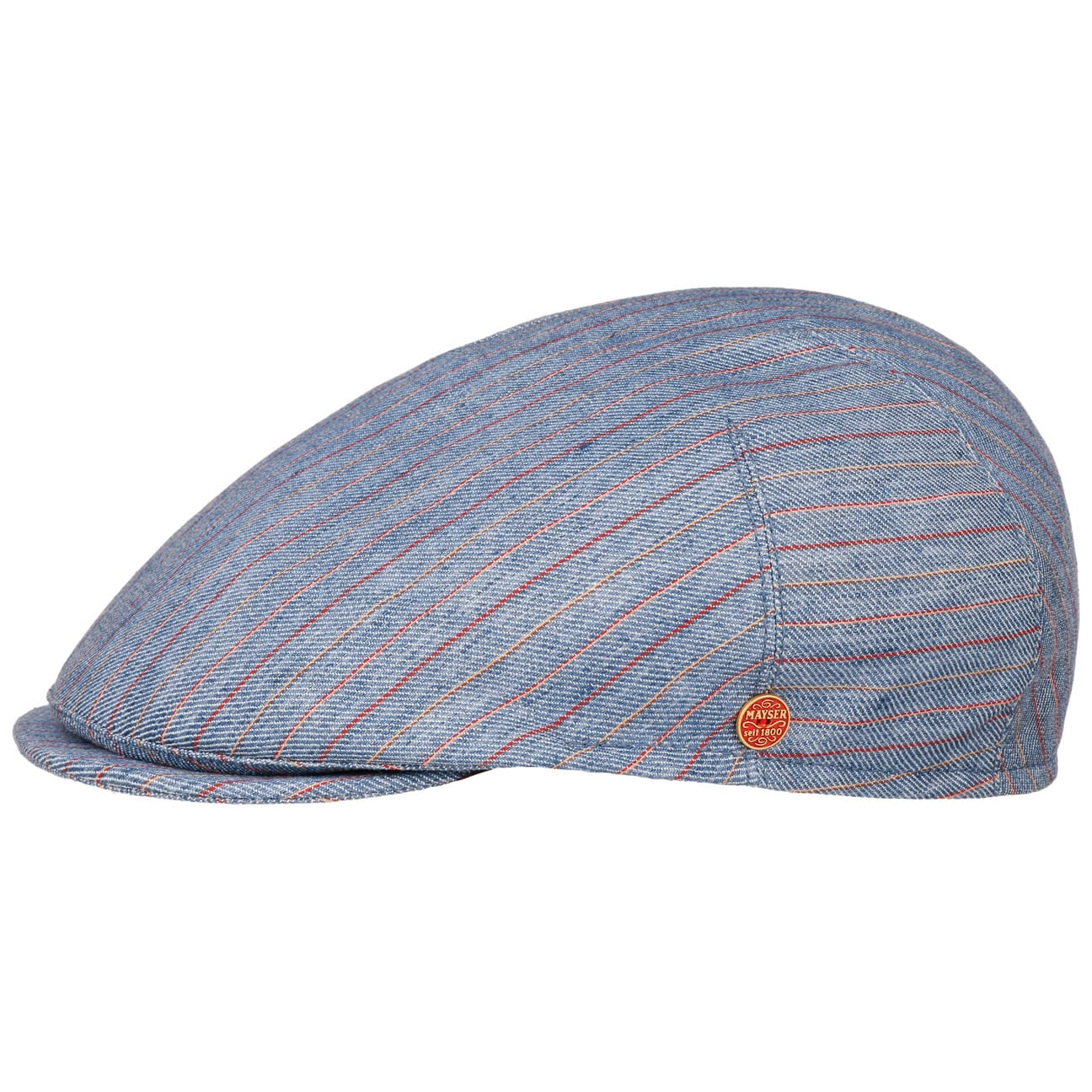 Sidney Paros Stripes Flat Cap blau 2