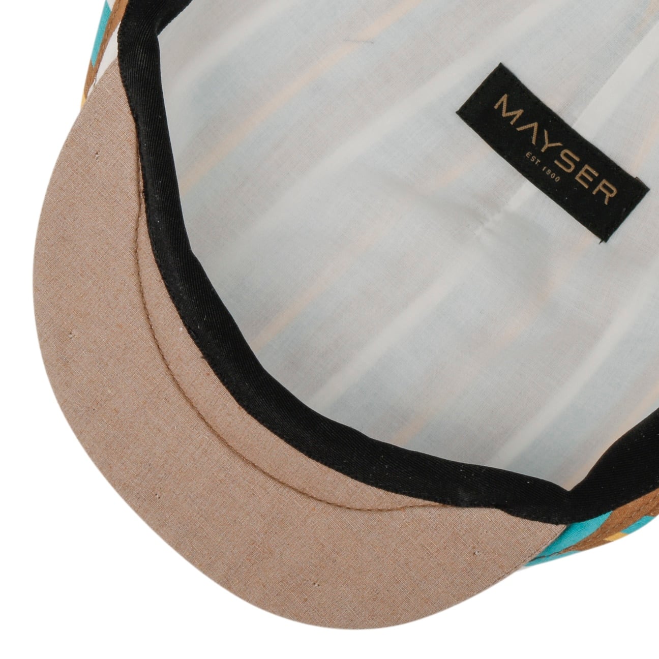 Sidney Stripes Flat Cap türkis 8