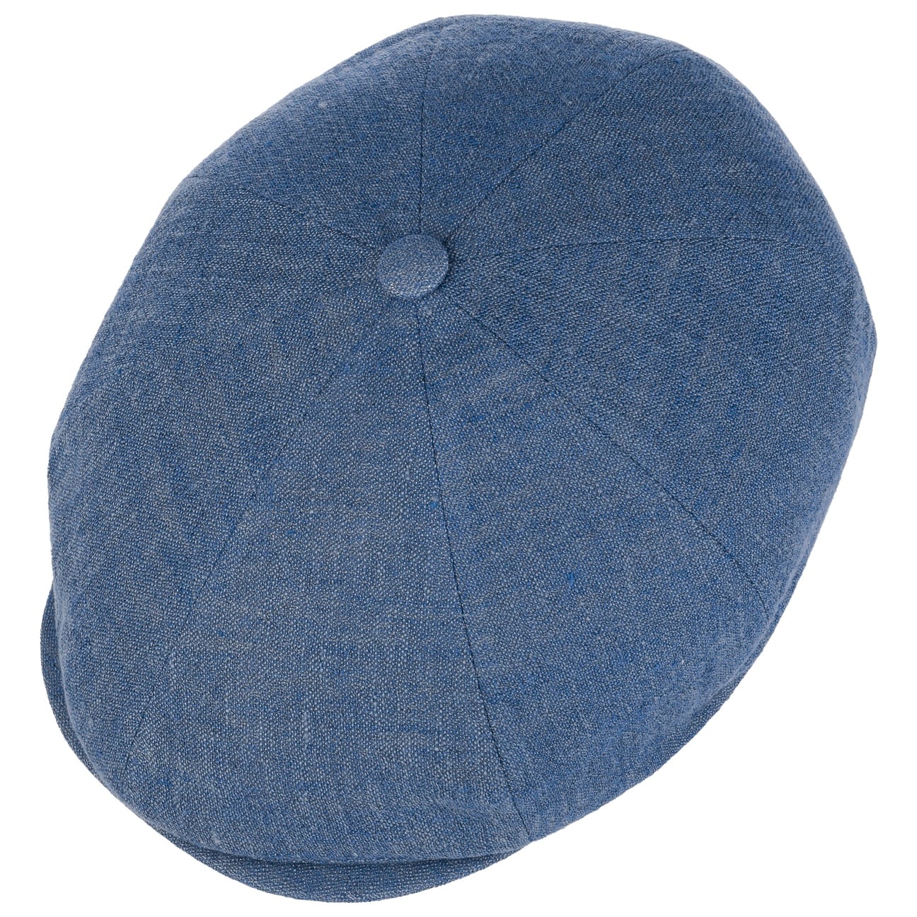 Wallace Flat Cap i Lin blau 3