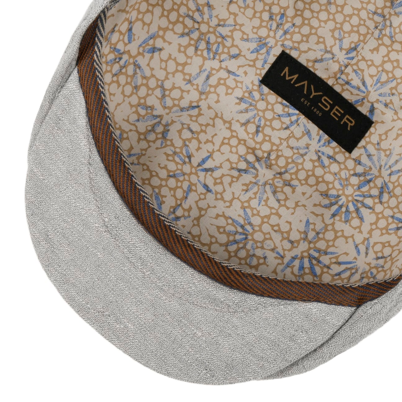 Wallace Flat Cap i Lin hellgrau 8