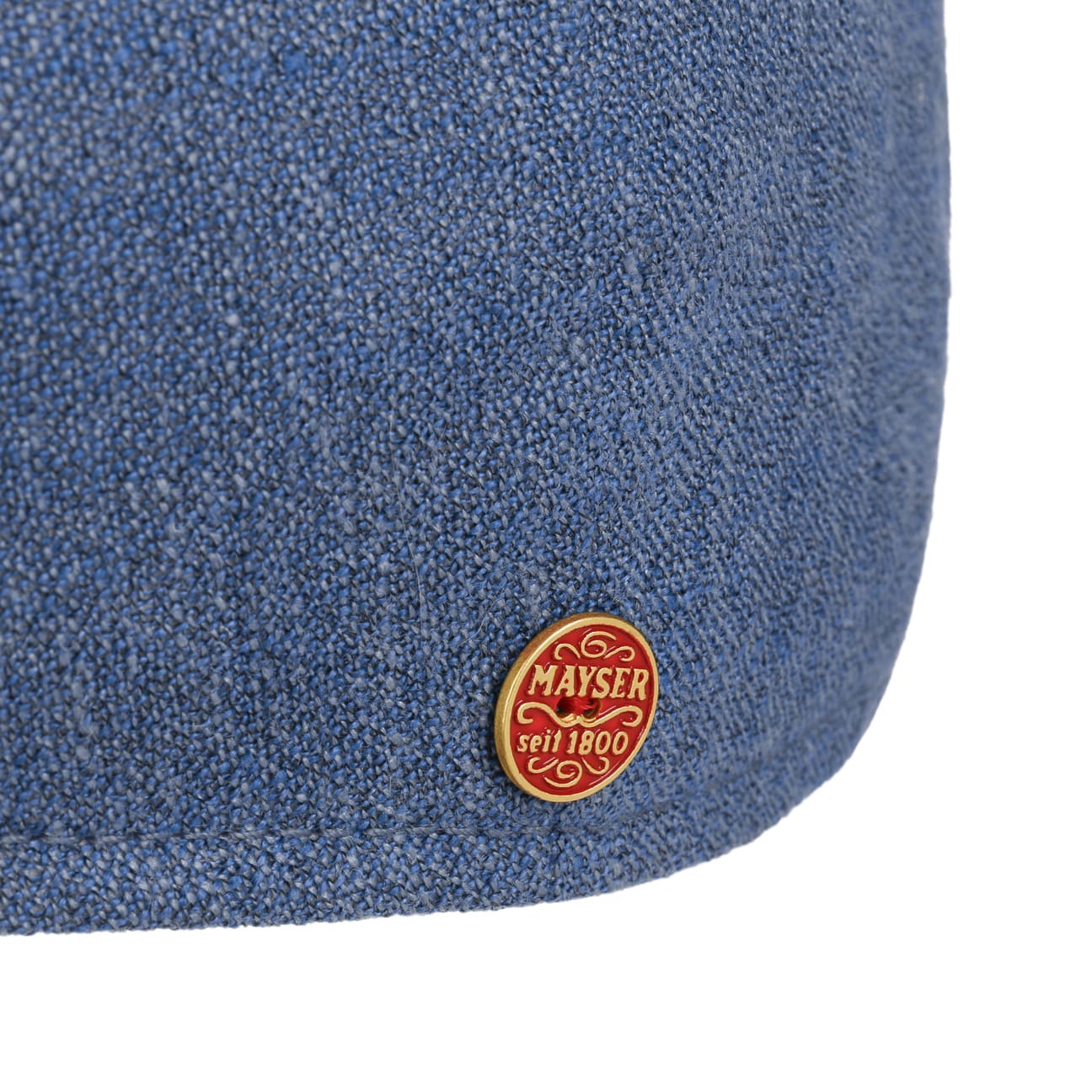 Wallace Flat Cap i Lin blau 5