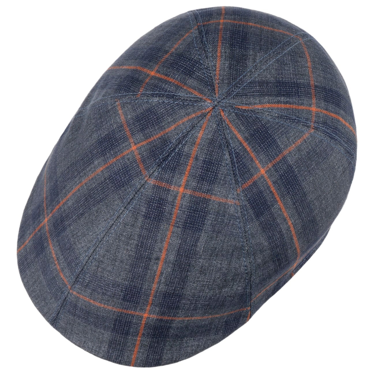 Paddy Kampen Flat Cap i Lin dunkelblau 3