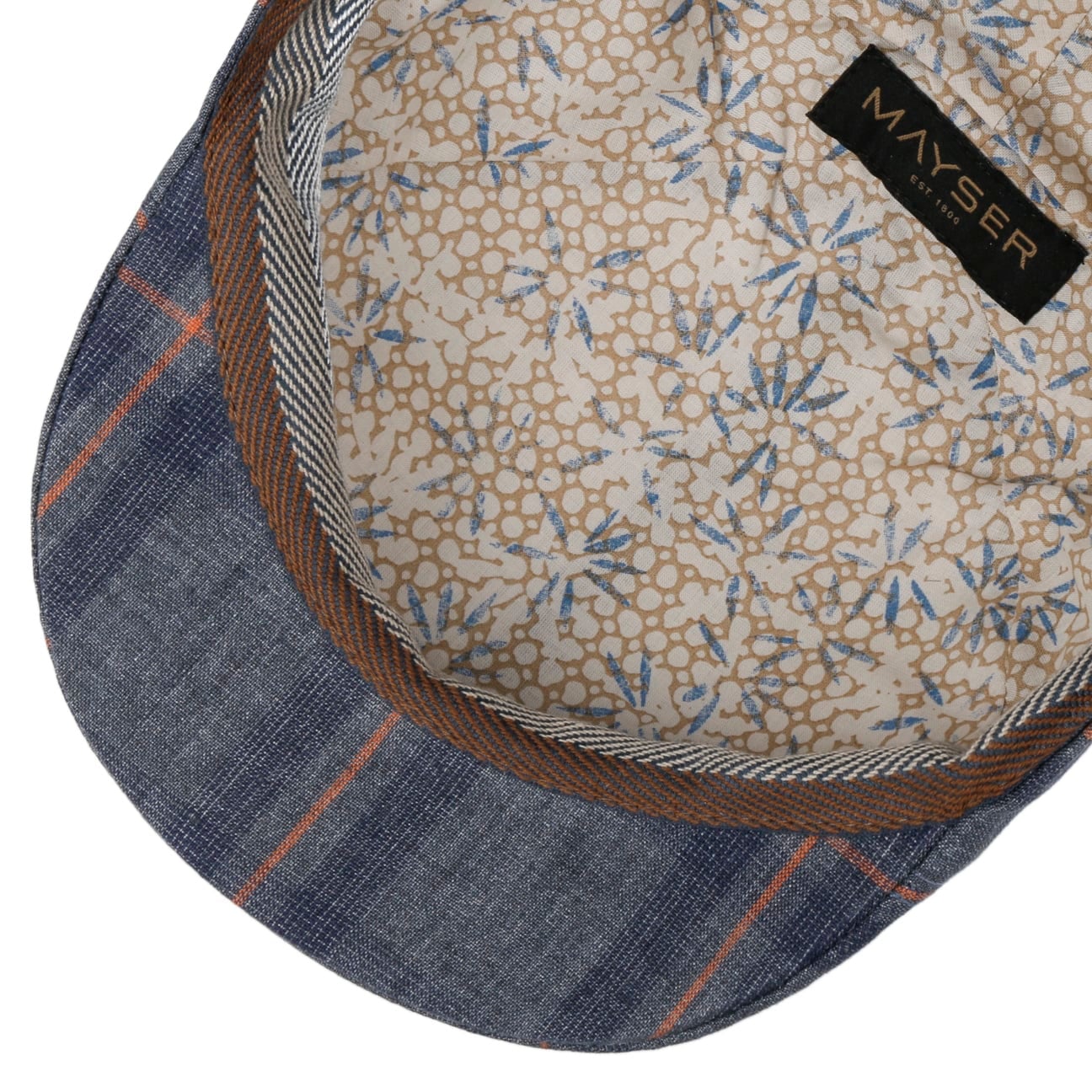 Paddy Kampen Flat Cap i Lin dunkelblau 4