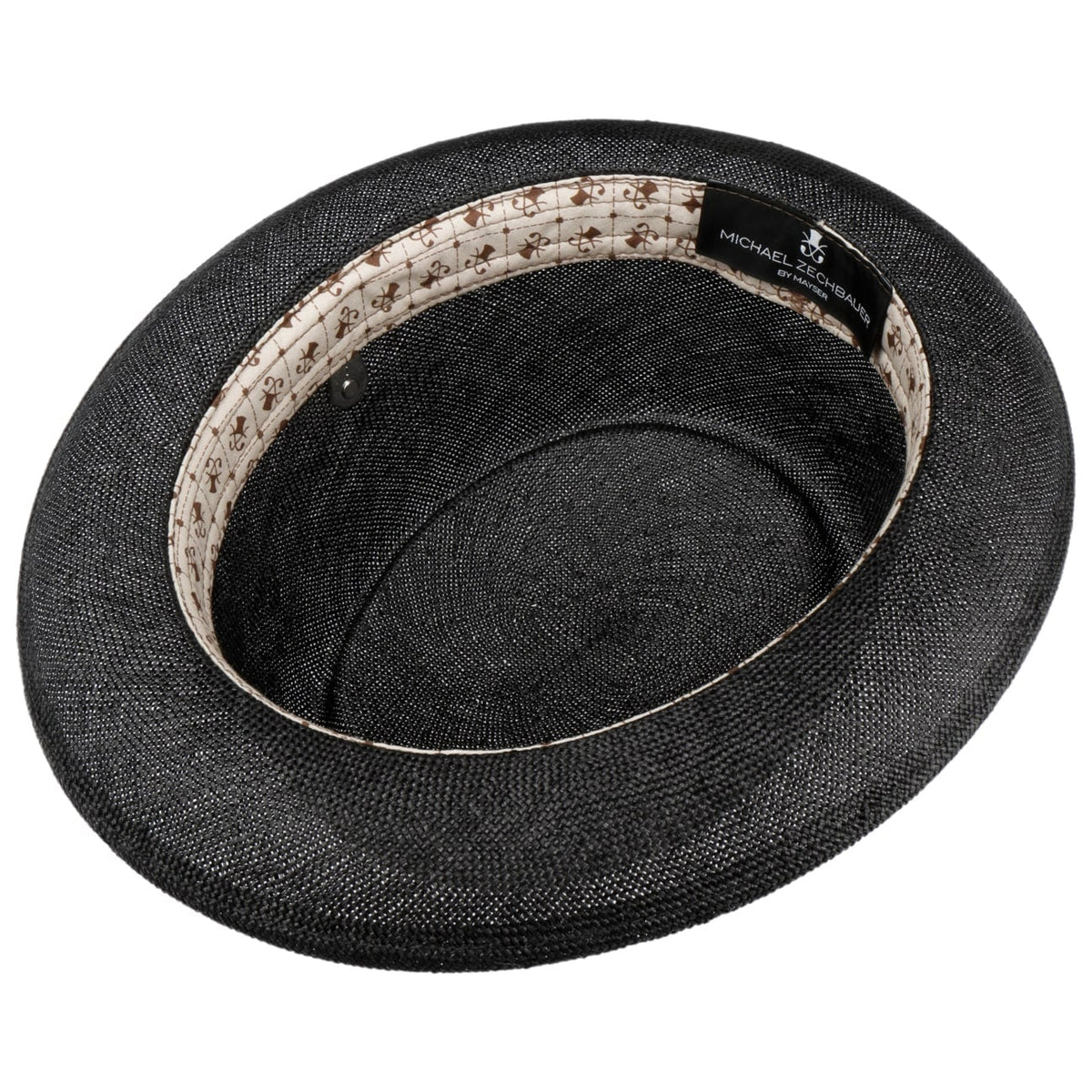 Cappello di Paglia Pork Pie Uni Sisal Zechbauer schwarz 4