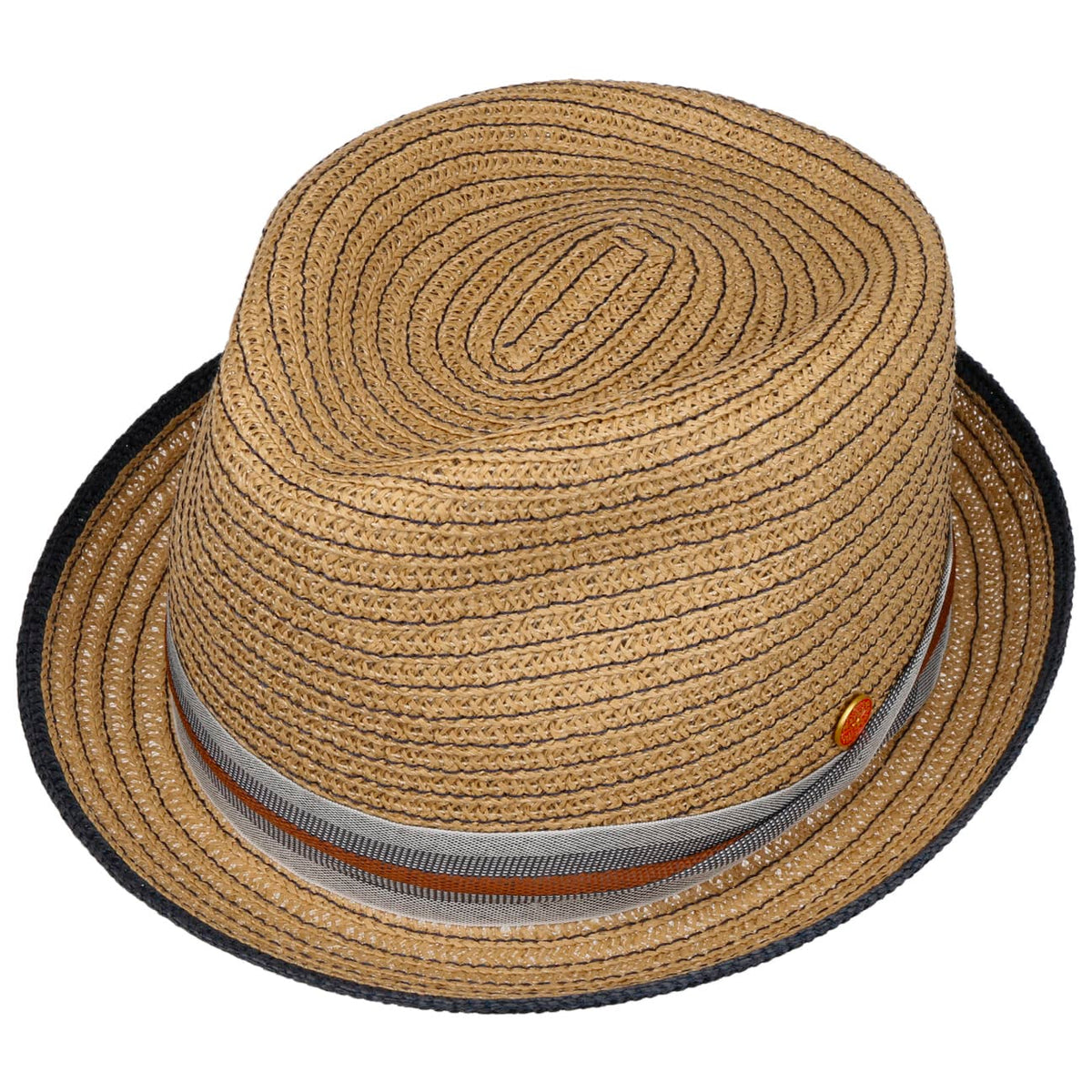 Light Samu Player Strohoed beige-blau 2