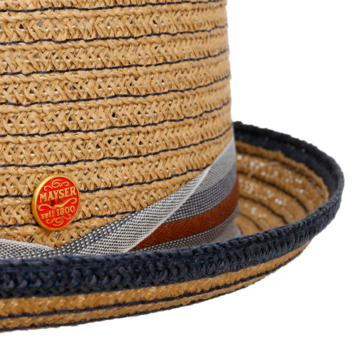 Light Samu Player Strohoed beige-blau 4