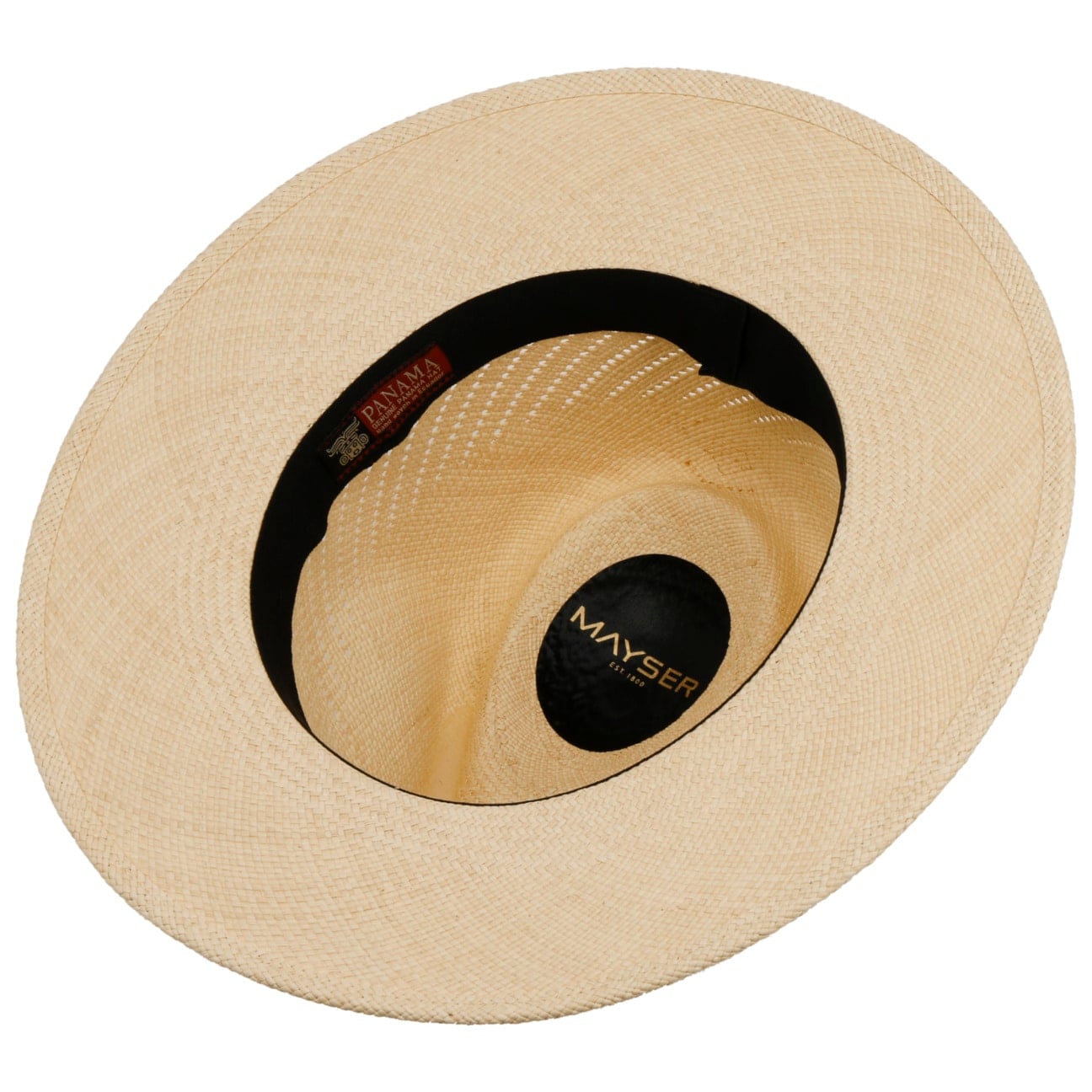 Vented Crown Panama-Hatt natur 5