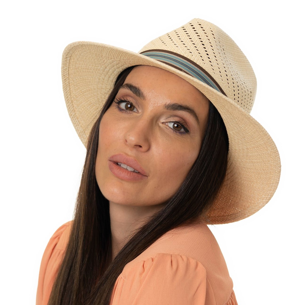 Vented Crown Panama Hat Modell 1