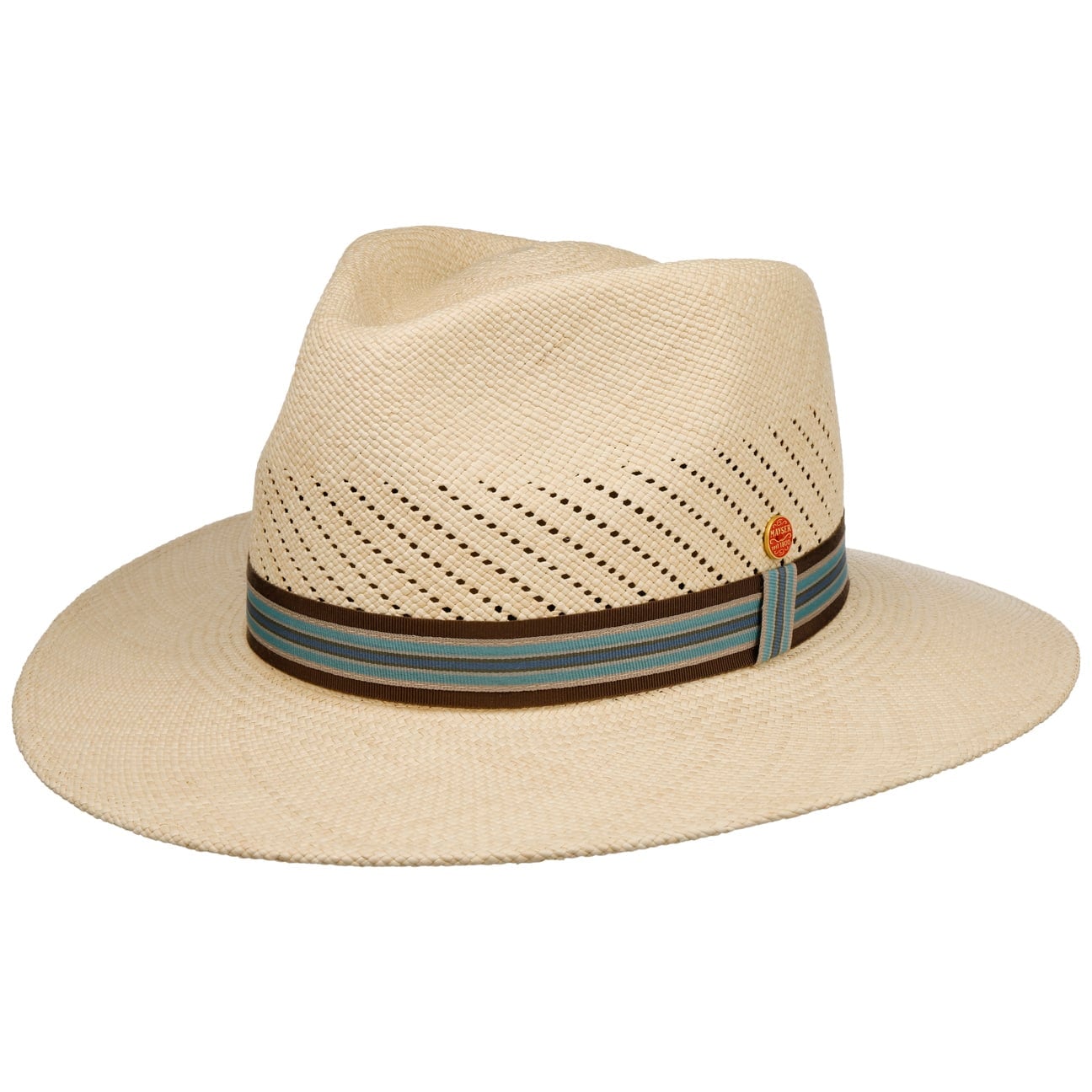 Vented Crown Panama-Hatt natur 3