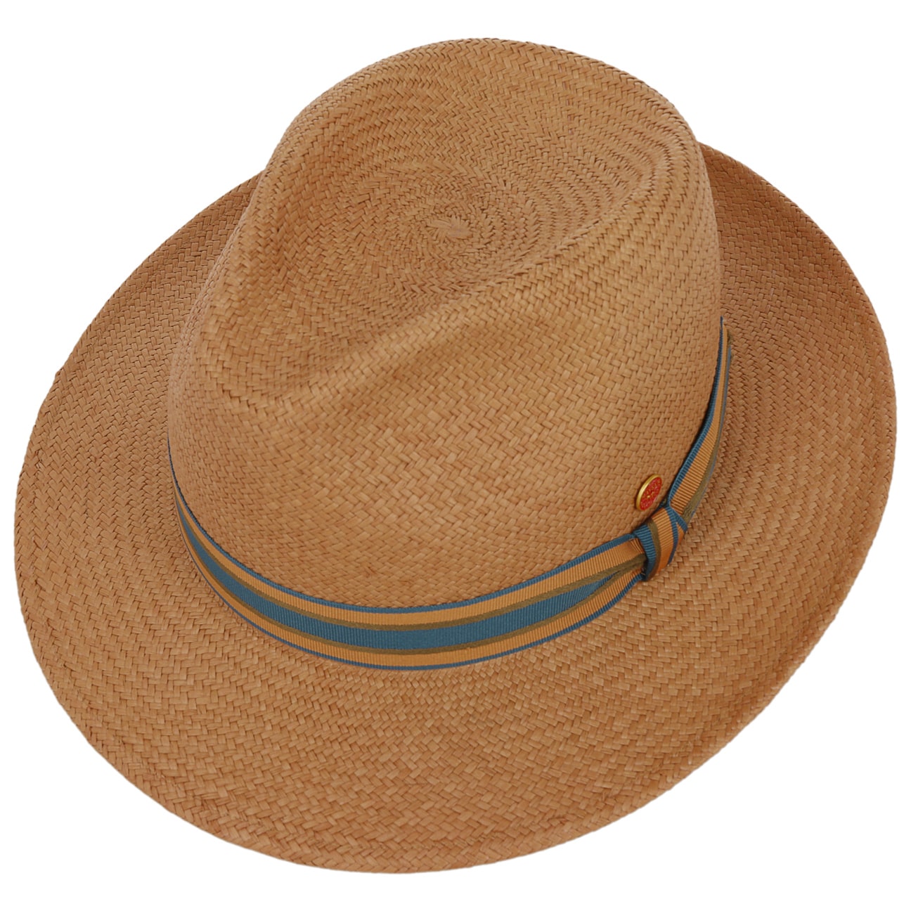 Torino Striped Band Panama-Hatt camel 4