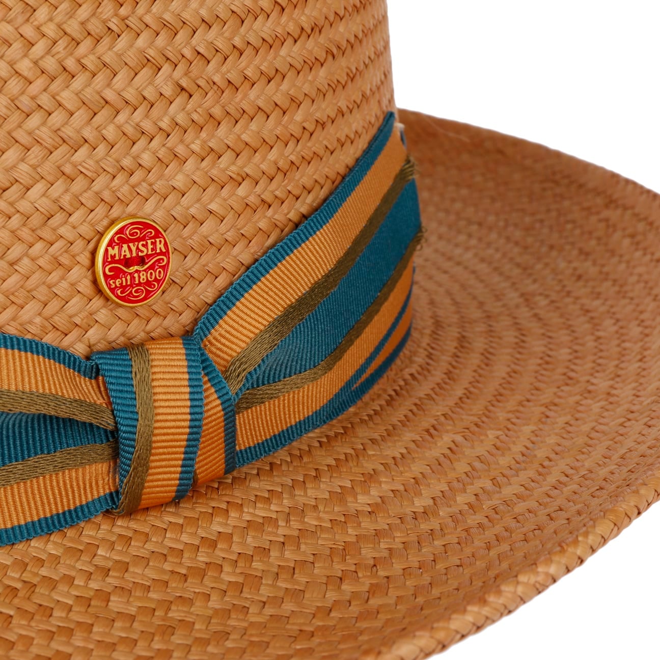 Torino Striped Band Panama-Hatt camel 6
