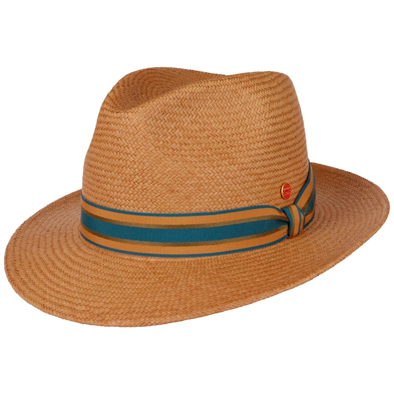 Torino Striped Band Panama-Hatt camel 3