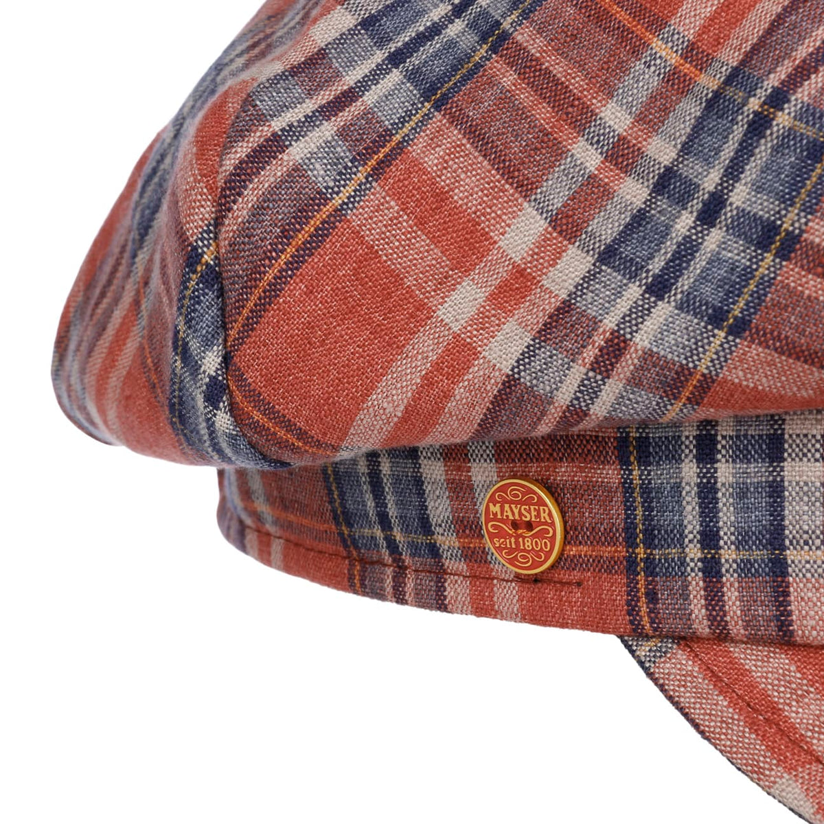 Anja Plaid Newsboy Cap rot-dunkelblau 5