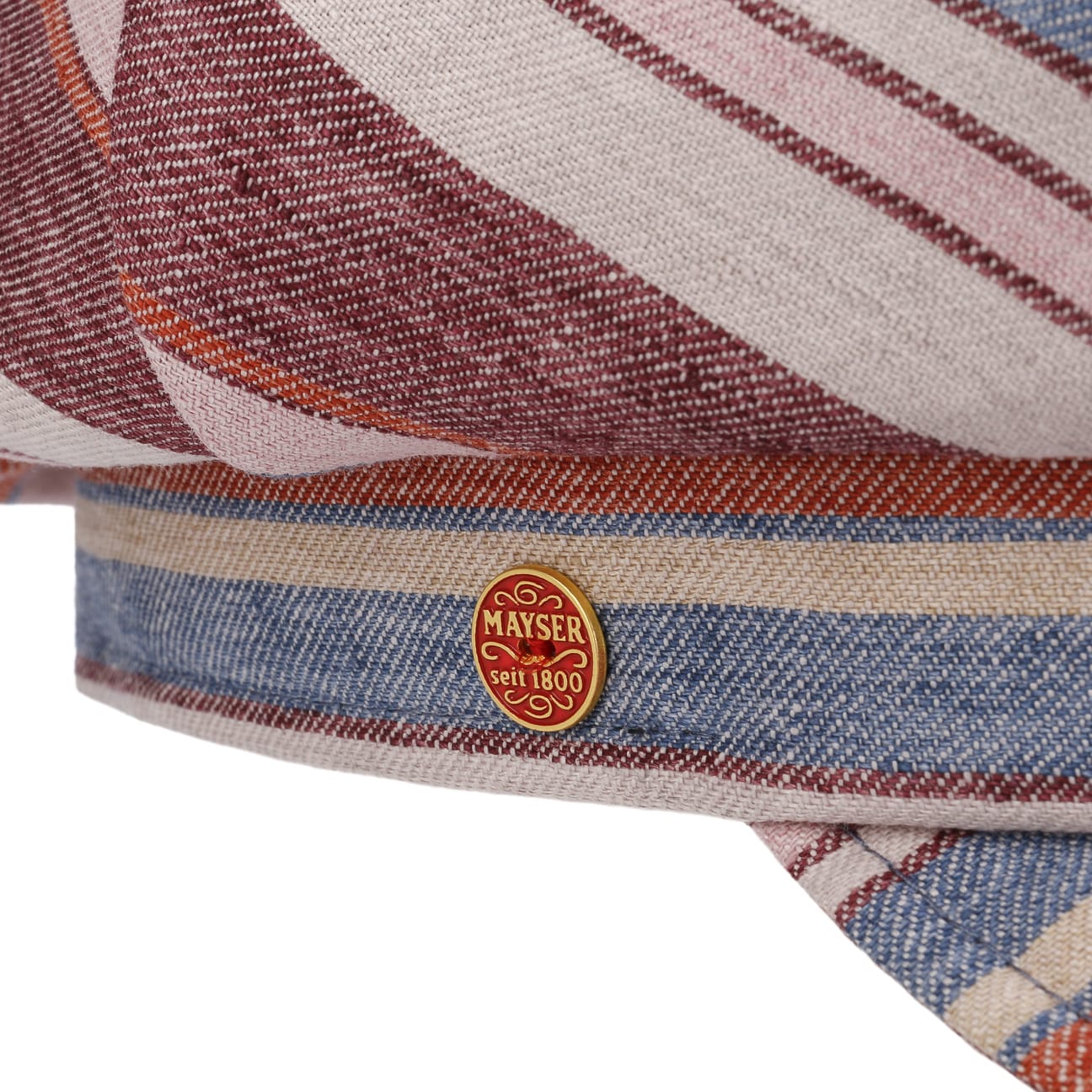 Anja Multicolor Stripes tidningspojkekeps bordeaux 9